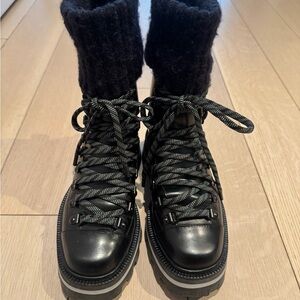 Jimmy Choo Black Lace-Up Boots